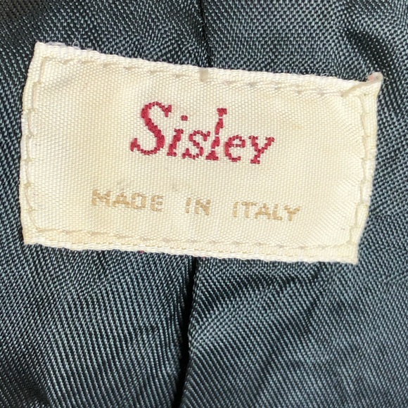 Sisley Made in Italy Window Pane Check Lady Jacket Pure Wool Size Small - Picture 6 of 13